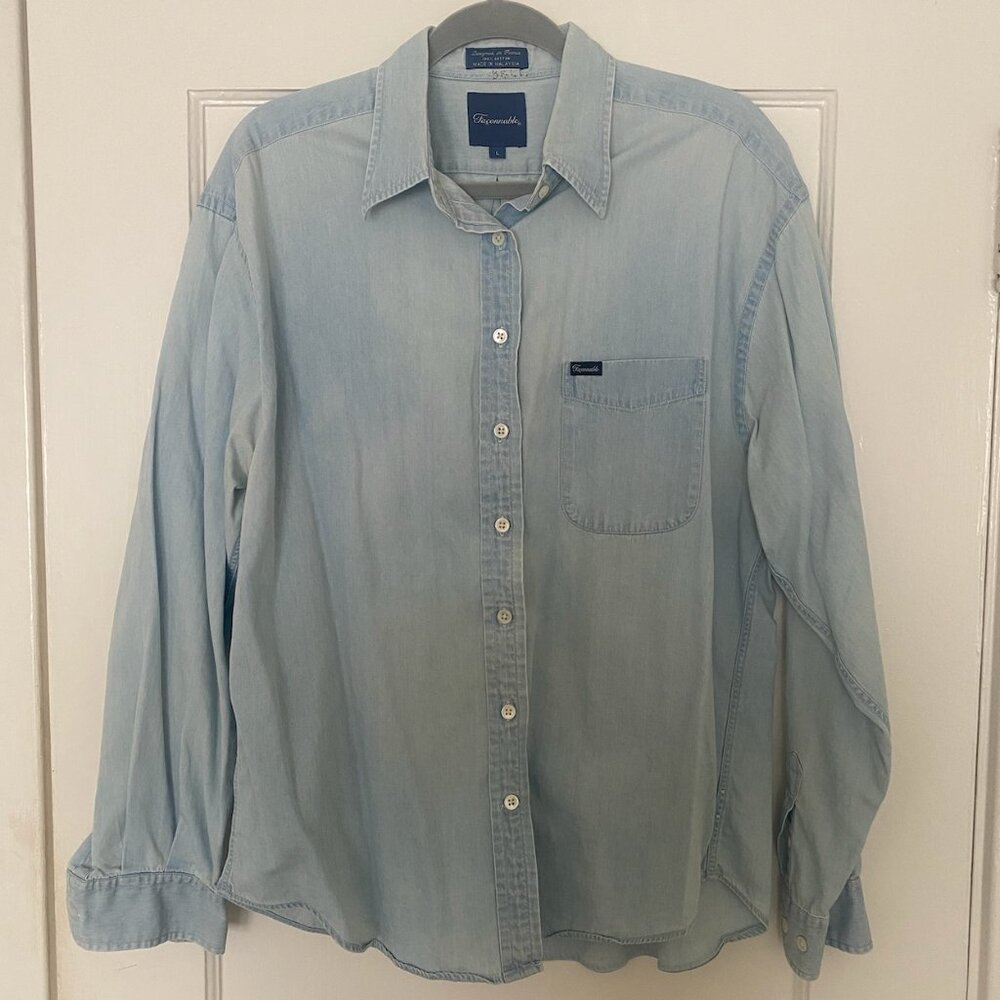Facconable Washed Denim Button Down - image 1